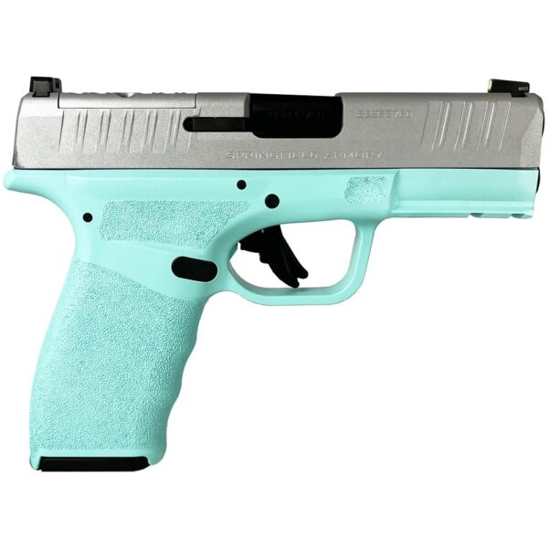 FKHCP9379BOSPTFCSS 1 Springfield "Tiffany Frame/Silver Slide" Hellcat Pro Handgun 9mm Luger 15rd Magazines(2) 3.7" Barrel