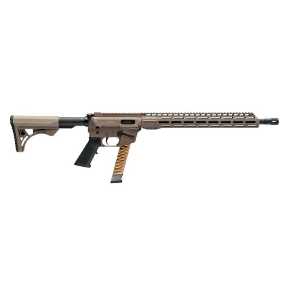 FQFX9R16FDE 1 Freedom Ordnance FX9 AR Rifle 9mm Luger 33rd Magazine 16" Barrel FDE with 13" MLOK Handguard