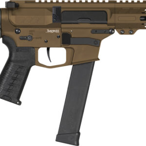 CMMG Banshee MK10 10mm pistol in midnight bronze with 8-inch threaded barrel and Rip Brace