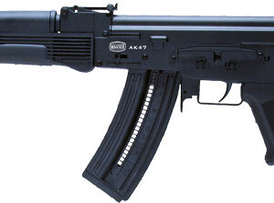 Mauser AK47 .22LR rifle with black finish and adjustable rear sight