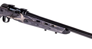Savage A17 17 WSM thumbhole rifle 22in heavy fluted barrel gray laminate stock