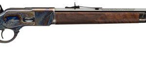 Winchester 1873 Deluxe Sporter lever-action rifle with 24 inch half octagon/half round barrel and walnut stock