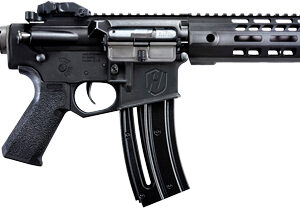 Hammerli Tac R1 .22 LR 16.1in black AR-style rifle side view with 13in M-LOK handguard