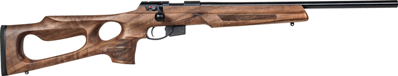 Anschutz 1761 HB .22 LR 20-inch heavy barrel walnut thumbhole stock blued finish