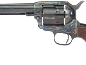 Cimarron Arizona Ranger .357 Magnum 5.5 in revolver with blued barrel and checkered walnut grip