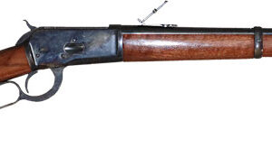 Cimarron Model 1892 20 inch saddle ring carbine with walnut stock and color case hardened receiver