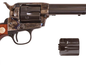 Cimarron Model P Jr. single-action revolver with 5.5-inch blued barrel and case-hardened frame