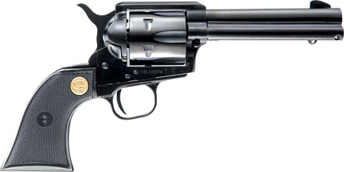 Chiappa 1873 SAA .17 HMR 4.75 inch blued revolver with black polymer grips