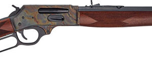 Henry Color Case Hardened Side Gate .30-30 Winchester rifle with 20 inch octagon barrel and walnut stock