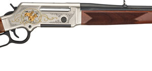 Henry Long Ranger .243 Winchester lever-action rifle 20-inch blued barrel walnut stock engraved receiver
