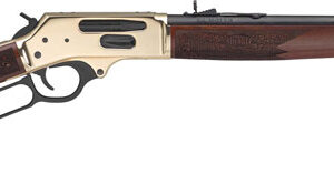 Henry Side Gate .35 Remington lever-action rifle 20-inch blued barrel polished brass receiver walnut stock