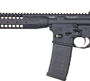 LWRC IC-A5 5.56 NATO 14.7-inch black rifle left profile with rail