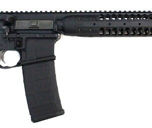 LWRC IC Enhanced 5.56 NATO rifle in black, side view