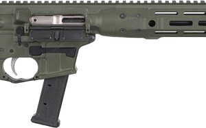 LWRC IC Nine Carbine 9mm with OD green metal and black synthetic stock, 16.1 inch barrel