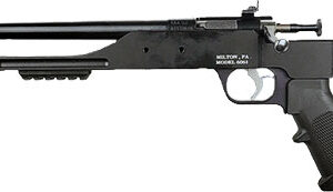 Keystone Crickett .22 LR left-hand bolt action rifle with synthetic black stock and accessory rail