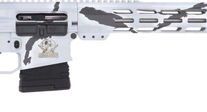 Great Lakes GLFA AR-10 6.5mm Creedmoor 20 inch Pursuit Snow Camo rifle side view