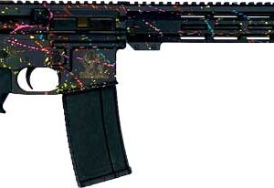 Great Lakes AR-15 Saved By The Splatter .223 Wylde 16 inch nitride barrel multi-color Cerakote
