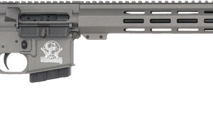 Great Lakes GLFA 350LEG rifle in tungsten finish with 16 inch barrel and black synthetic stock