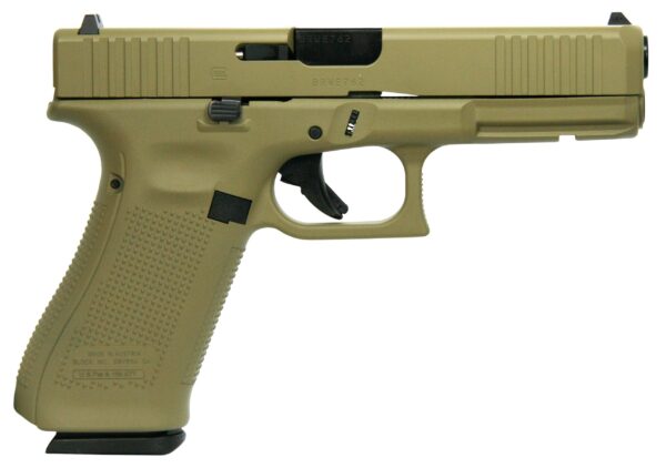 GLPA175S203FDE scaled Glock 17 Gen 5 Custom "FDE" Handgun 9mm Luger 17/rd Magazines (3) 4.49" Barrel