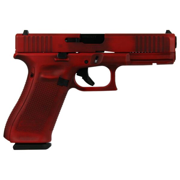 GLPA175S203RD 2 Glock 17 Gen 5 Custom "Distressed Red" Handgun 9mm Luger 17/rd Magaziness (3) 4.49" Barrel Austria