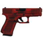 GLPA195S203RD Glock 19 Gen 5 Custom "Distressed Red" Handgun 9mm Luger 15/rd Magazines (3) 4.02" Barrel Austria