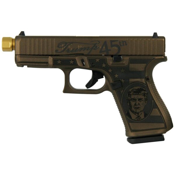 Glock 19 Gen 5 Custom "Trump" Compact Handgun 9mm Luger 15rd Magazines (3) 4.6" Threaded Barrel Austria