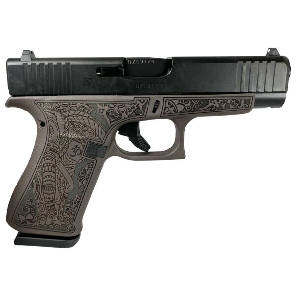 GLPA4850201ELEVTB 1 Glock 48 Custom "Vortex Bronze Elephant Engraved" Handgun 9mm Luger 10/rd Magazines (2) 4.17" Barrel Austria