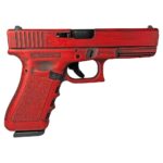 GLPI17502RD 1 Glock 17 Gen 3 Custom "Destressed Red" Handgun 9mm Luger 17/rd Magazines (2) 4.49" Barrel Austria