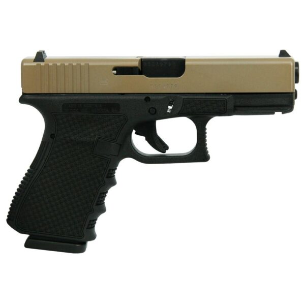 GLPI19502CMSFDE 3 Glock 19 Gen 3 Custom "FDE Slide Polymer Chainmail Stippled Frame" Handgun 9mm Luger 15/rd Magazines (2) 4.02" Barrel Austria