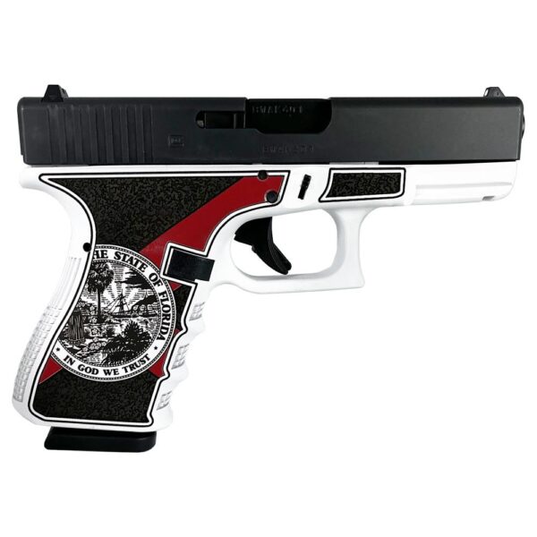 GLPI19502FLFL 1 Glock 19 Gen 3 Custom "Florida White" Handgun 9mm Luger 15/rd Magazines (2) 4" Barrel Austria