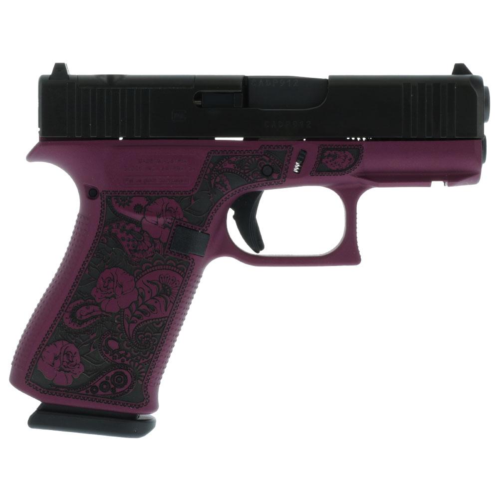 Glock 43x MOS Custom Glock and Roses Black Cherry Frame 9mm Luger 3.41 inch barrel
