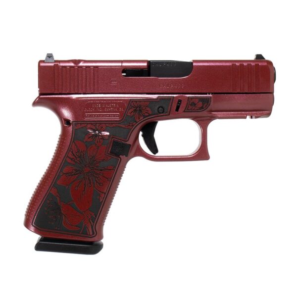 GLPX4350201FRMOSCB3 Glock 43x MOS Custom "Cherry Blossom Engraved Medusa Pink Frame" Subcompact Handgun 9mm Luger 10rd Magazines (2) 3.41" Barrel Austria