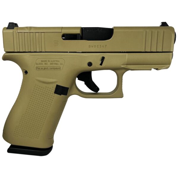 GLPX4350201FRMOSFDE 2 Glock 43x MOS Custom "FDE" Subcompact Handgun 9mm Luger 10rd Magazines (2) 3.41" Barrel Front Rail Austria