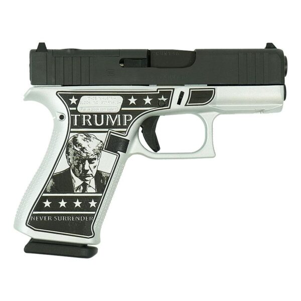 GLPX4350201FRMOSMS 1 Glock 43x MOS Custom "Trump 2024 Mug Shot" Subcompact Handgun 9mm Luger 10rd Magazines (2) 3.41" Barrel Black 5.5lb Trigger Front Rail Austria