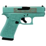 GLPX4350201GRP 2 3 4 Glock 43x Custom "Tiffany Glock & Roses" Subcompact Handgun 9mm Luger 10/rd Magazines (2) 3.41" Engraved Barrel USA