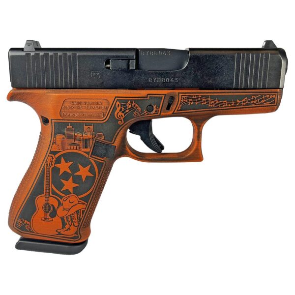 GLPX4350201TNODIS 1 Glock 43x Custom "Distressed Tennessee Orange" Subcompact Handgun 9mm Luger 10/rd Magazines (2) 3.41" Barrel Austria