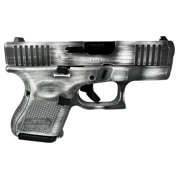 GLUA265S201WD 2 Glock 26 Gen 5 Custom "Distressed White" Subcompact Handgun 9mm Luger 10rd Magazines (3) 3.43" Barrel USA