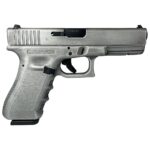 GLUI17502CSD 1 Glock 17 Gen 3 Custom "Crushed Distressed Silver" Handgun 9mm Luger 17/rd Magazines (2) 4.49" Barrel USA