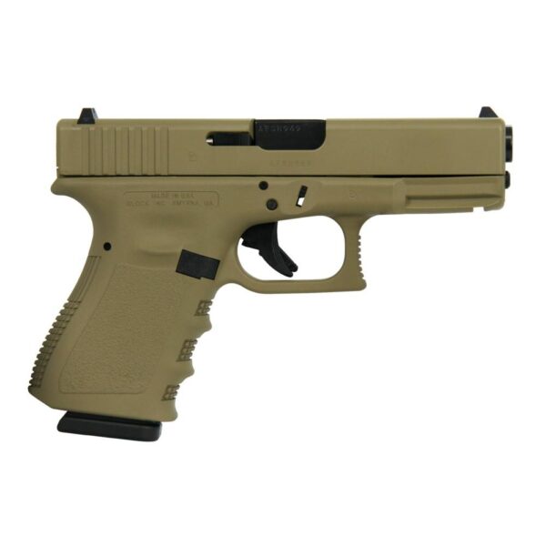 GLUI1950203FDE 2 3 Glock 19 Gen 3 Custom "FDE" Handgun 9mm Luger 15/rd Magazines (2) 4.02" Barrel USA