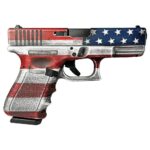 GLUI19502COLFLAG 1 Glock 19 Gen 3 Custom "USA Flag 4 Color" Handgun 9mm Luger 15/rd Magazines (2) 4.02" Barrel Austria