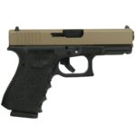 GLUI19502CSSFDE 3 Glock 19 Gen 3 Custom "FDE Slide Polymer Cobblestone Stippled Frame" Compact Handgun 9mm Luger 15/rd Magazines (2) 4.02" Barrel USA