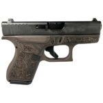 GLUI4250201ELEVTB 1 Glock 42 Custom "Elephant Engraved Vortex Bronze Frame" Subcompact Handgun .380 ACP 6/rd Magazines (2) 3.25" Barrel USA