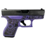 GLUI4250201MDLPP 1 Glock 42 "Mandala Engraved Purple Pearl Grip" Subcompact Handgun .380 ACP 6/rd Magazines (2) 3.25" Barrel USA