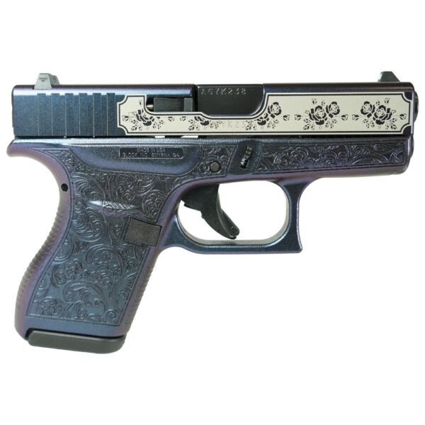 GLUI4250201MGR 1 Glock 42 "Glock & Roses Mongoose Purple" Handgun .380 ACP 6rd Magazines (2) 3.2" Barrel USA