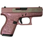 GLUI4250201PGR 1 Glock 42 Custom "Glock & Roses Medusa Pink" Subcompact Handgun .380 ACP 6rd Magazines (2) 3.2" Barrel USA