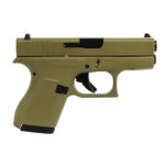 GLUI42502FDE 3 4 Glock 42 Custom "FDE" Subcompact Handgun .380 ACP 2/6rd Magazines 3.25" Barrel USA