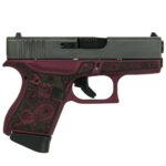 GLUI4350201BCFP 2 Glock 43 Gen 4 Custom "Black Cherry Glock & Paisley" Subcompact Handgun 9mm Luger 6rd Magazines (2) 3.41" Barrel USA