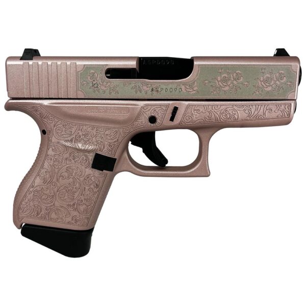 GLUI4350201GR 2 Glock 43 Custom "Glock n Roses" Handgun 9mm Luger 6/rd Magazines (2) 3.4" Barrel USA