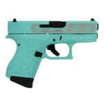 GLUI4350201GRP 2 3 Glock 43 Gen 4 "Tiffany Glock & Roses" Subcompact Handgun 9mm Luger 6/rd Magazines (2) 3.41" Barrel USA