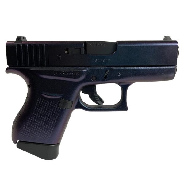 GLUI4350201MG 1 Glock 43 Custom "Mongoose Purple" Subcompact Handgun 9mm Luger 6rd Magazines (2) 3.41" Barrel USA Made